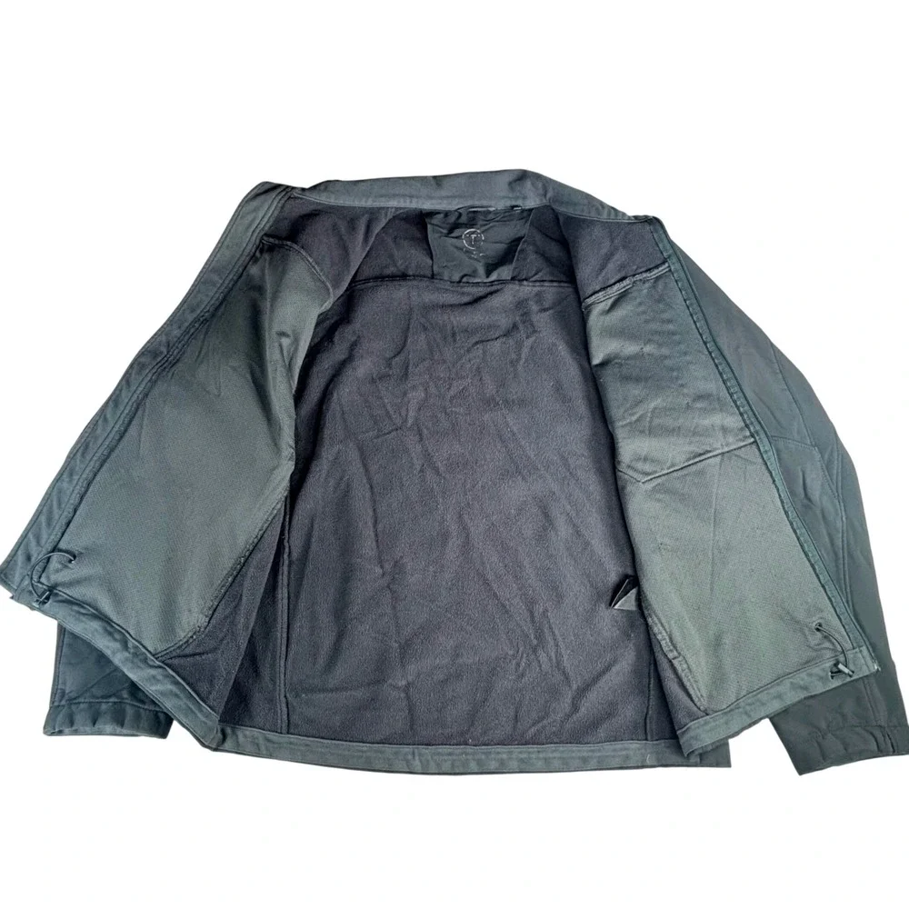 Tumi T-Tech Softshell Jacket Dark Gray Full Zip Fleece Lined Water Resistant M